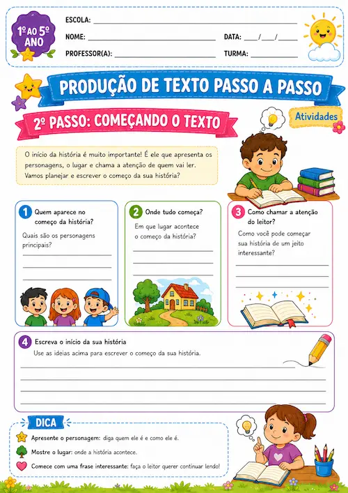 Atividade do material de produção de texto