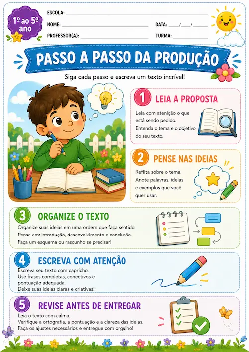 Atividade de produção textual para sala de aula