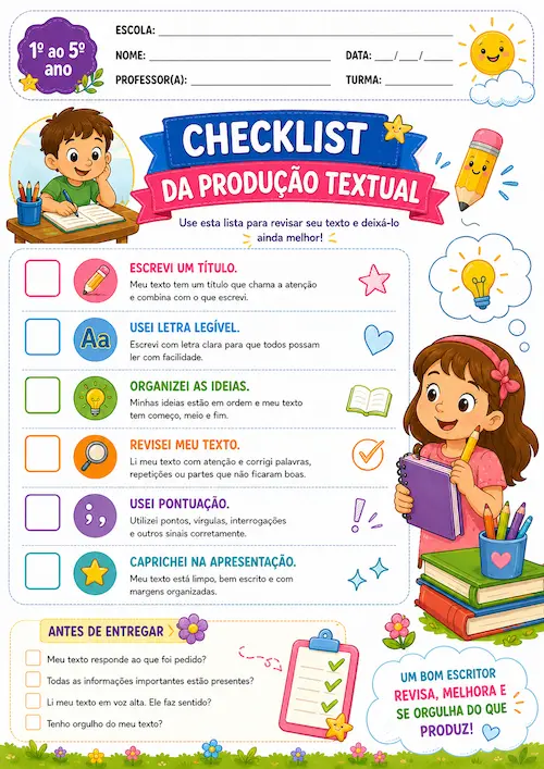 Proposta de produção de texto pronta